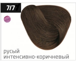 Перманентная крем-краска для волос OLLIN COLOR 7/7 русый коричневый, 100 мл