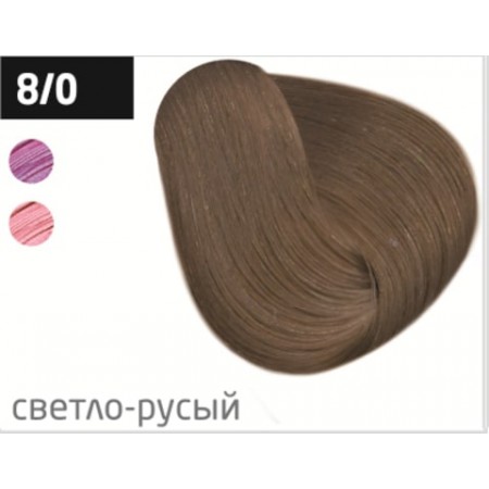 Перманентная крем-краска для волос OLLIN COLOR 8/0 светло-русый, 60 мл