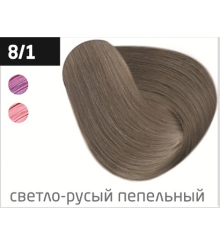 Перманентная крем-краска для волос OLLIN COLOR 8/1 светло-русый пепельный, 100 мл