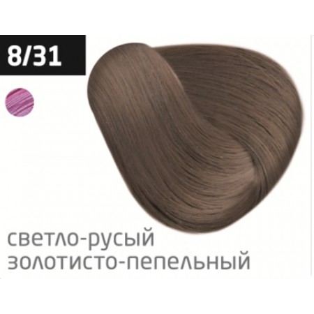 Перманентная крем-краска для волос OLLIN COLOR 8/31 светло-русый золотисто-пепельный, 100 мл