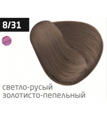 Перманентная крем-краска для волос OLLIN COLOR 8/31 светло-русый золотисто-пепельный, 100 мл