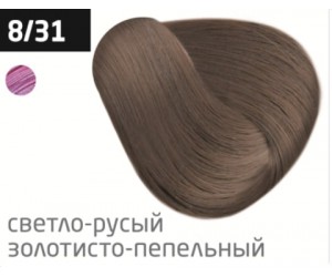 Перманентная крем-краска для волос OLLIN COLOR 8/31 светло-русый золотисто-пепельный, 60 мл
