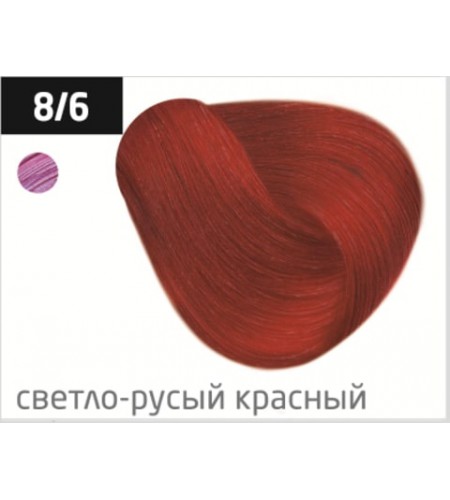 Перманентная крем-краска для волос OLLIN COLOR 8/6 светло-русый красный, 60 мл