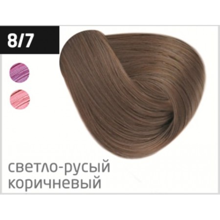 Перманентная крем-краска для волос OLLIN COLOR 8/7 светло-русый коричневый, 100 мл