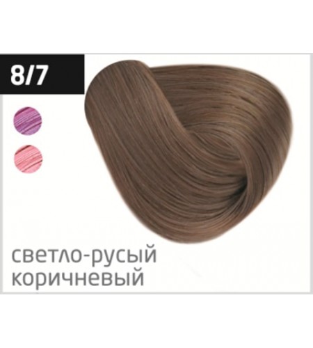 Перманентная крем-краска для волос OLLIN COLOR 8/7 светло-русый коричневый, 100 мл