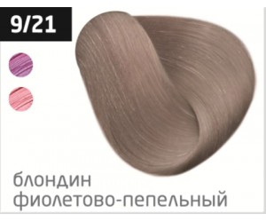 Перманентная крем-краска для волос OLLIN COLOR 9/21 блондин фиолетово-пепельный, 60 мл
