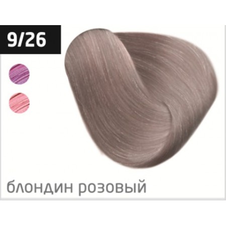 Перманентная крем-краска для волос OLLIN COLOR 9/26 блондин розовый, 100 мл