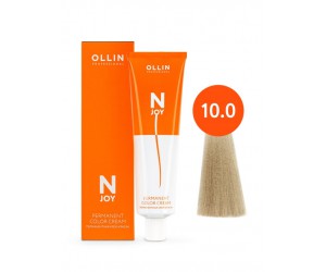Перманентная крем-краска для волос OLLIN N-JOY 10/0 – светлый блондин, 100 мл