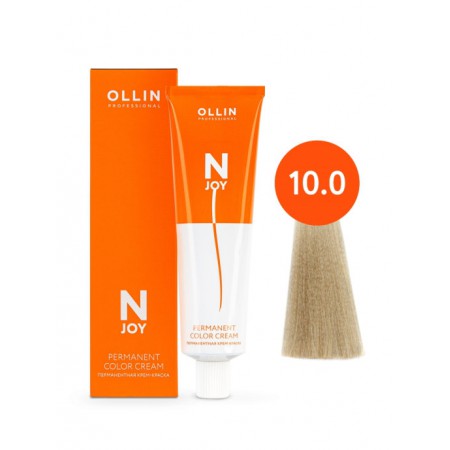Перманентная крем-краска для волос OLLIN N-JOY 10/0 – светлый блондин, 100 мл
