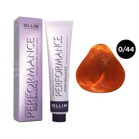 Перманентная крем-краска для волос OLLIN PERFORMANCE 0/44 медный, 60 мл