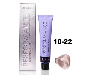 Перманентная крем-краска для волос OLLIN PERFORMANCE 10/22 светлый блондин фиолетовый, 60 мл