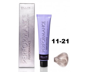 Перманентная крем-краска для волос OLLIN PERFORMANCE 11/21 специальный блондин фиолетово-пепельный, 60 мл