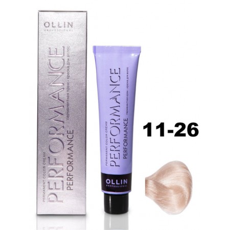 Перманентная крем-краска для волос OLLIN PERFORMANCE 11/26 специальный блондин розовый, 60 мл