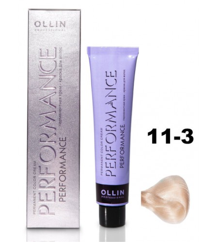 Перманентная крем-краска для волос OLLIN PERFORMANCE 11/3 специальный блондин золотистый, 60 мл