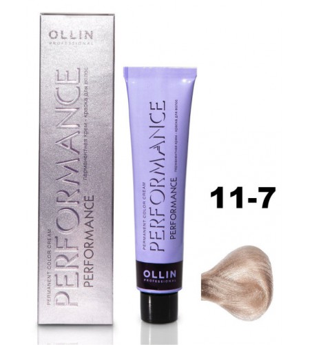 Перманентная крем-краска для волос OLLIN PERFORMANCE 11/7 специальный блондин коричневый, 60 мл