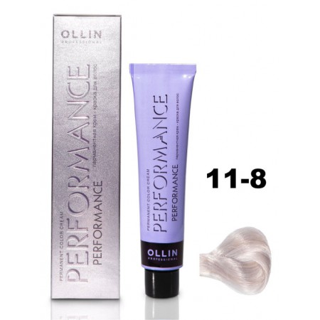 Перманентная крем-краска для волос OLLIN PERFORMANCE 11/8 специальный блондин жемчужный, 60 мл