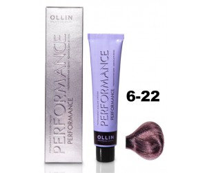 Перманентная крем-краска для волос OLLIN PERFORMANCE 6/22 темно-русый фиолетовый, 60 мл