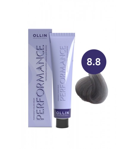 Перманентная крем-краска для волос OLLIN PERFORMANCE 8/8 светло-русый жемчужный, 60 мл