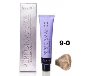 Перманентная крем-краска для волос OLLIN PERFORMANCE 9/0 блондин, 60 мл