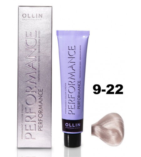 Перманентная крем-краска для волос OLLIN PERFORMANCE 9/22 блондин фиолетовый, 60 мл