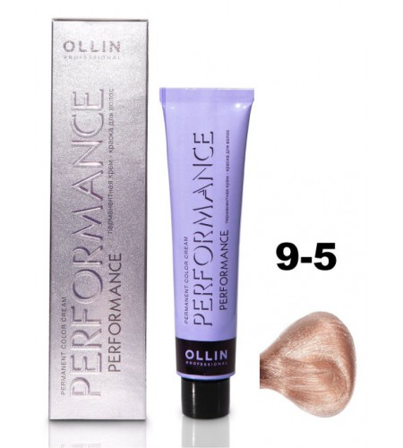 Перманентная крем-краска для волос OLLIN PERFORMANCE 9/5 блондин махагоновый, 60 мл