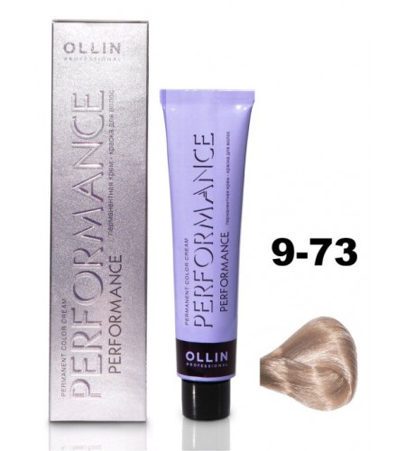Перманентная крем-краска для волос OLLIN PERFORMANCE 9/73 блондин коричнево-золотистый, 60 мл