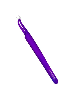 Пинцет Мини-L изогнутый 90° Enigma (Purple metallic, с ручной заточкой extra-sharp)