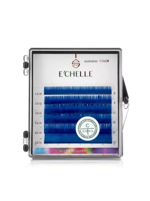 Ресницы E'CHELLE BLUE, микс, 6 лент, C+, 0,10, 8-12мм