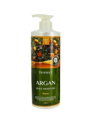 DEOPROCE RINSE ARGAN SILKY MOISTURE Смягчающий бальзам для волос с аргановым маслом 1000мл