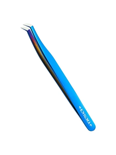 Пинцет Volume new Enigma (Blue metallic, с ручной заточкой extra-sharp)