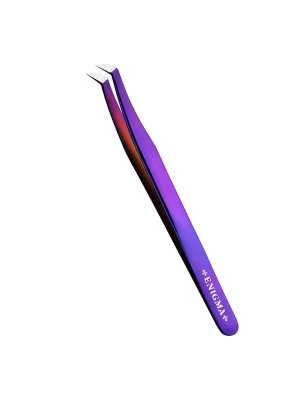 Пинцет Volume new Enigma (Purple metallic, с ручной заточкой extra-sharp)