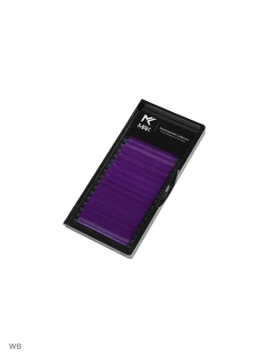 Цветные ресницы MAK (Purple Heart), микс, 16 лент, C+ 0,10 7-13мм