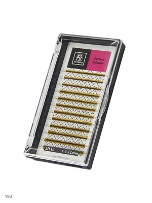 Ресницы BARBARA Perfect solution готовые пучки 6D, микс, 12 лент, C 0,07 6-12мм