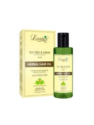 Luster Tea Tree & Neem Herbal Hair Oil Увлажняющее масло для волос с чайным деревом и нимом 110мл